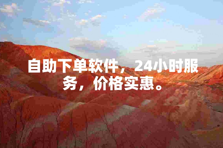 自助下单软件，24小时服务，价格实惠。