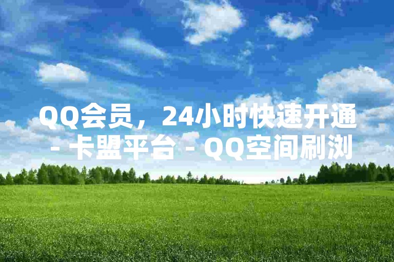 QQ会员，24小时快速开通 - 卡盟平台 - QQ空间刷浏览量服务。