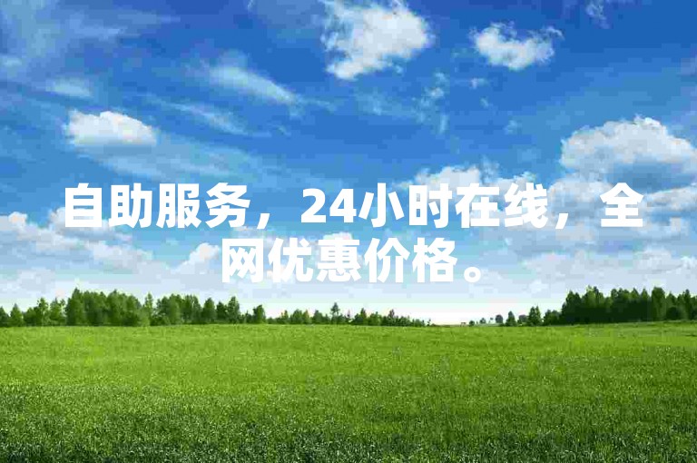 自助服务，24小时在线，全网优惠价格。