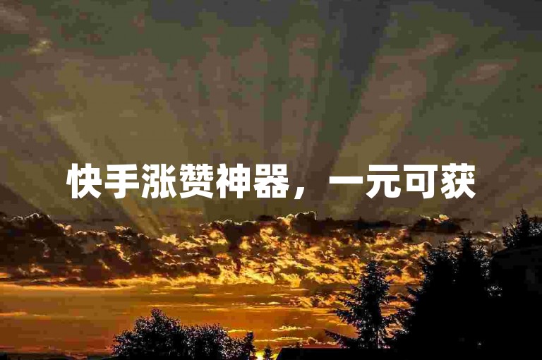 快手涨赞神器，一元可获500赞。