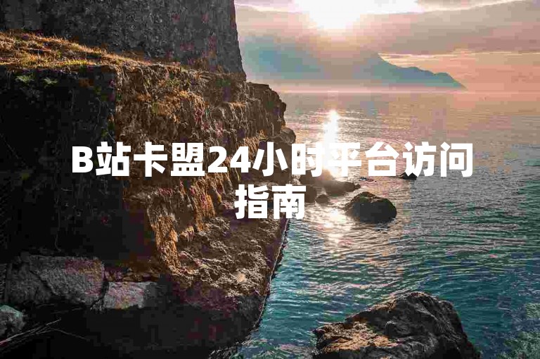 B站卡盟24小时平台访问指南