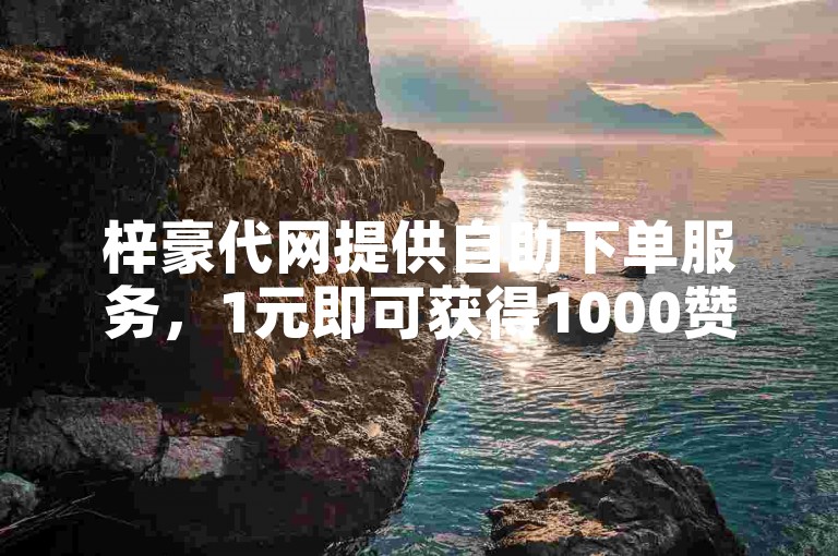 梓豪代网提供自助下单服务，1元即可获得1000赞。
