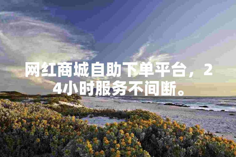 网红商城自助下单平台，24小时服务不间断。