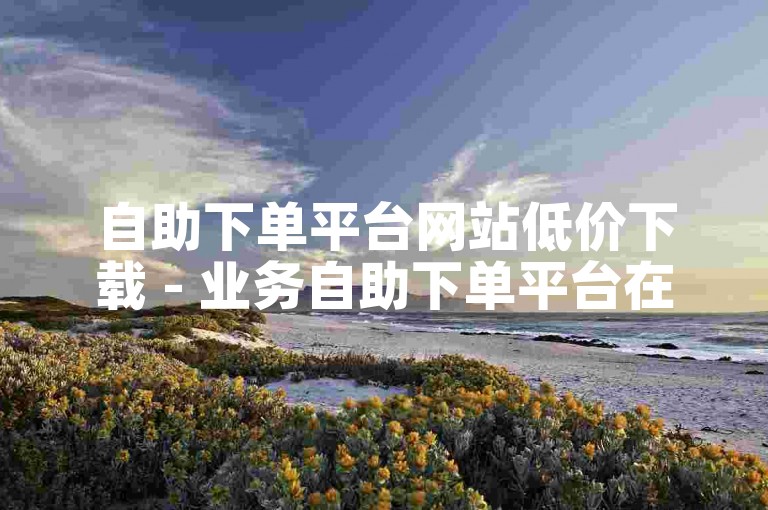 自助下单平台网站低价下载 - 业务自助下单平台在线最低价