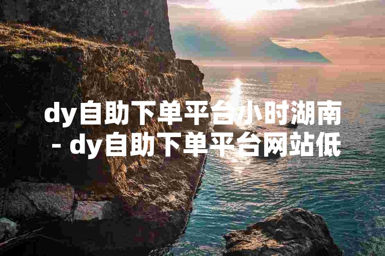 dy自助下单平台小时湖南 - dy自助下单平台网站低价下载