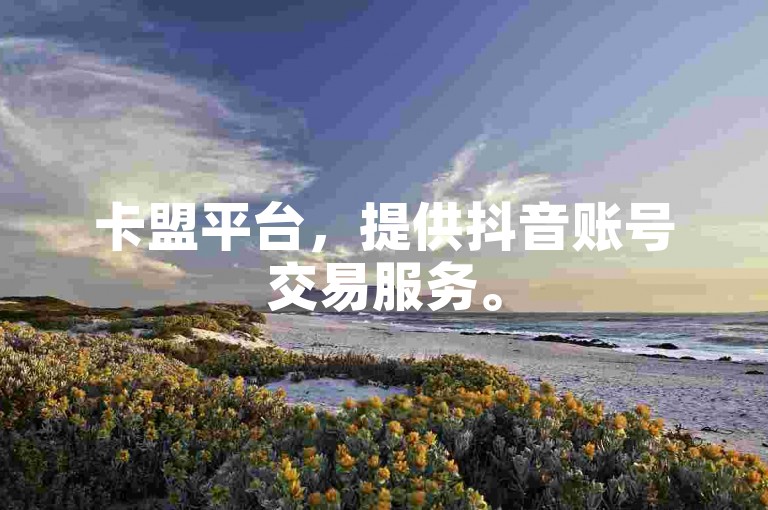 卡盟平台，提供抖音账号交易服务。