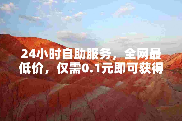 24小时自助服务，全网最低价，仅需0.1元即可获得1000赞。