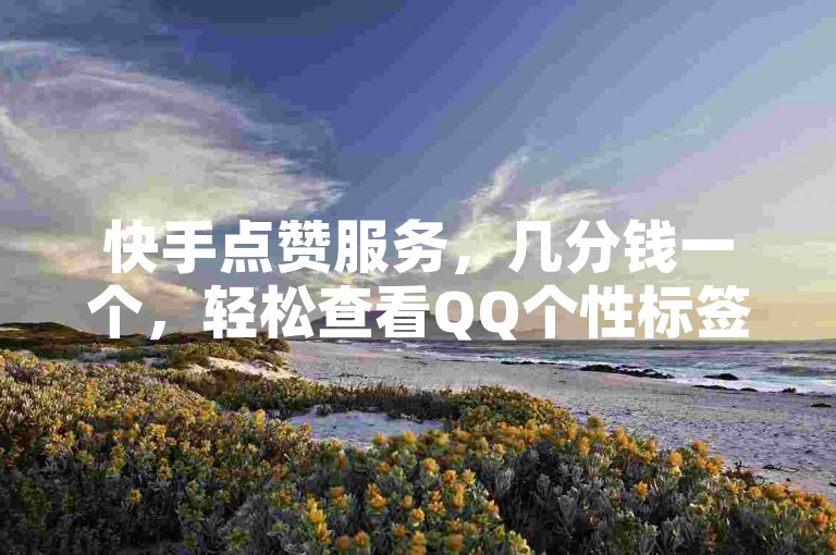 快手点赞服务，几分钱一个，轻松查看QQ个性标签。