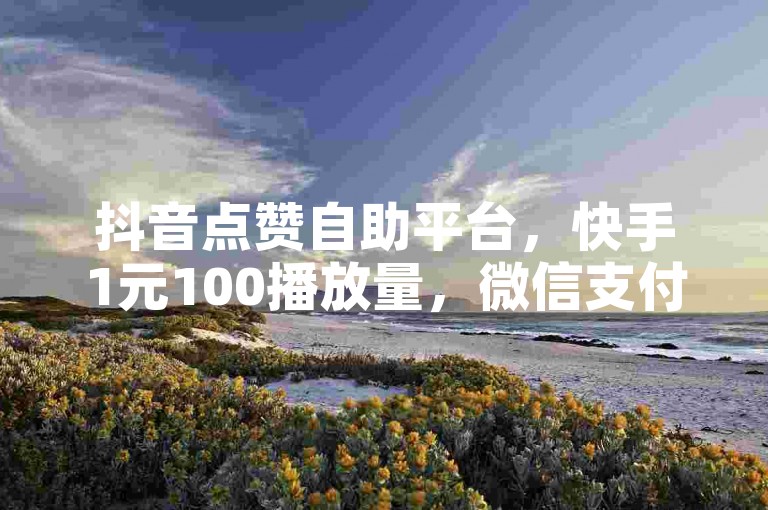 抖音点赞自助平台，快手1元100播放量，微信支付秒到账。