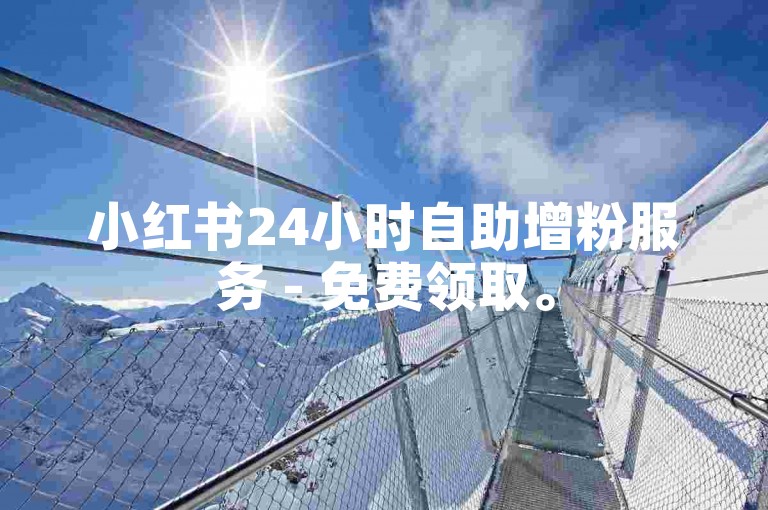 小红书24小时自助增粉服务 - 免费领取。