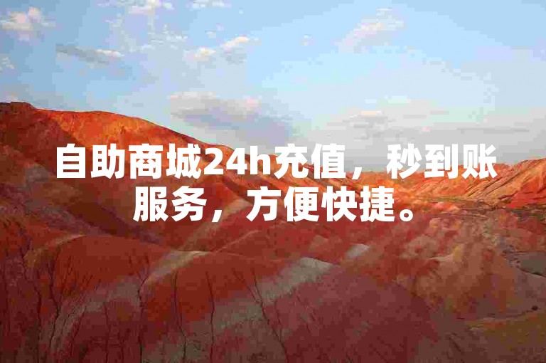 自助商城24h充值，秒到账服务，方便快捷。