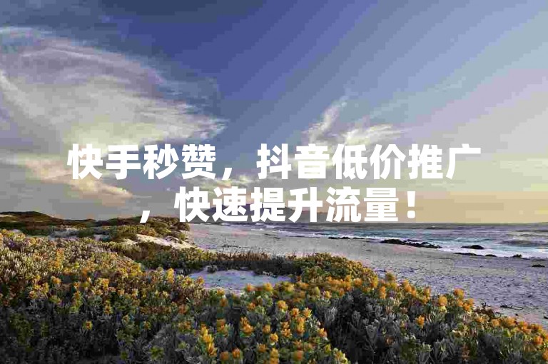 快手秒赞，抖音低价推广，快速提升流量！