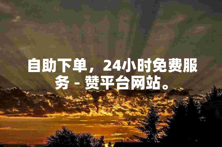 自助下单，24小时免费服务 - 赞平台网站。