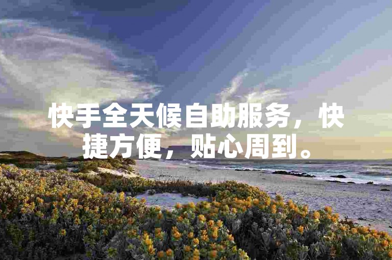 快手全天候自助服务，快捷方便，贴心周到。