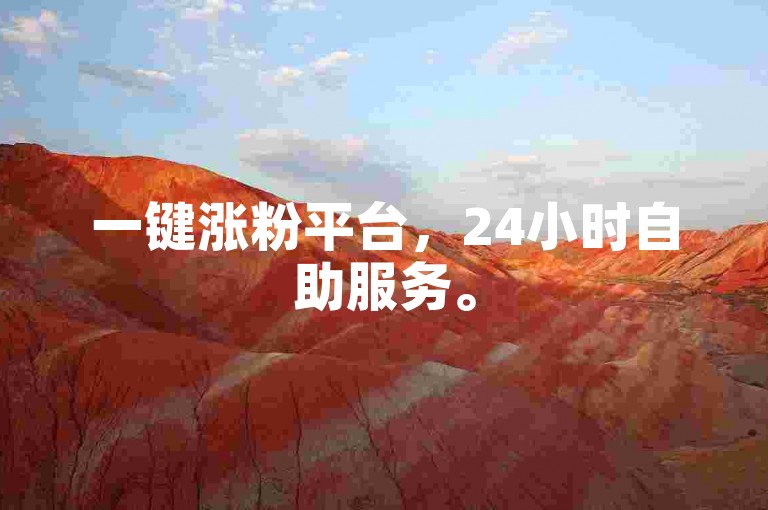 一键涨粉平台，24小时自助服务。