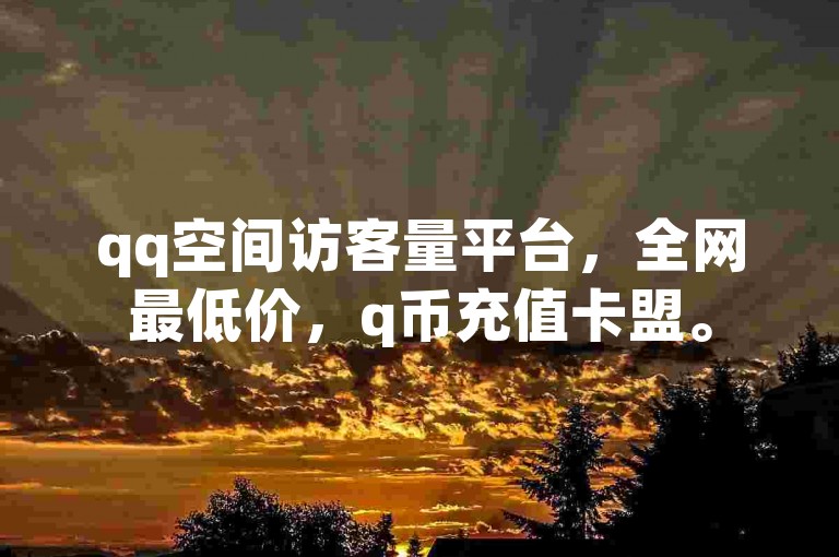 qq空间访客量平台，全网最低价，q币充值卡盟。