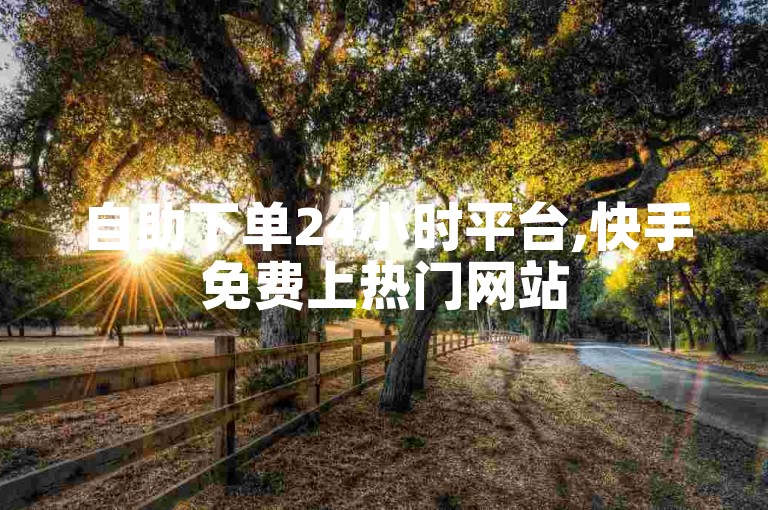 自助下单24小时平台,快手免费上热门网站