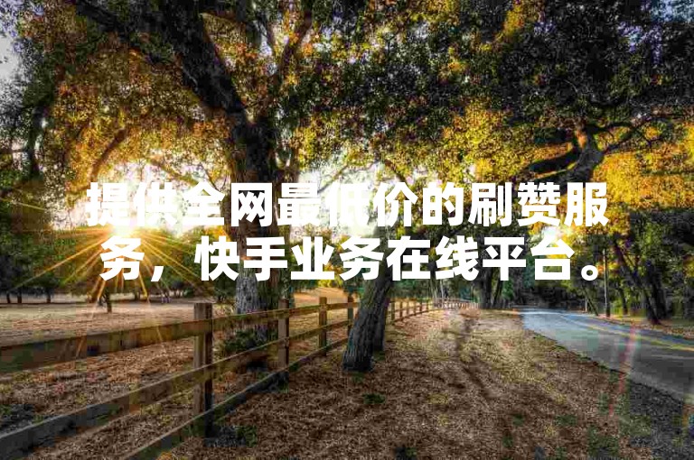 提供全网最低价的刷赞服务，快手业务在线平台。