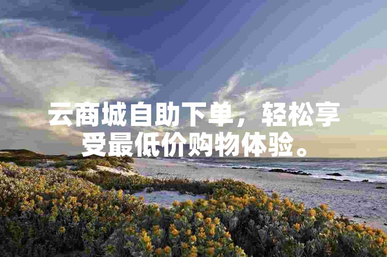 云商城自助下单，轻松享受最低价购物体验。