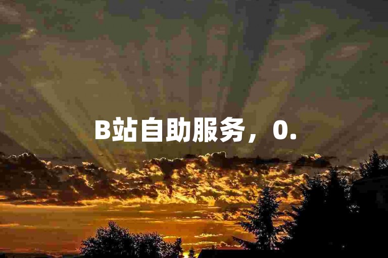 B站自助服务，0.5元即可获得1000赞。