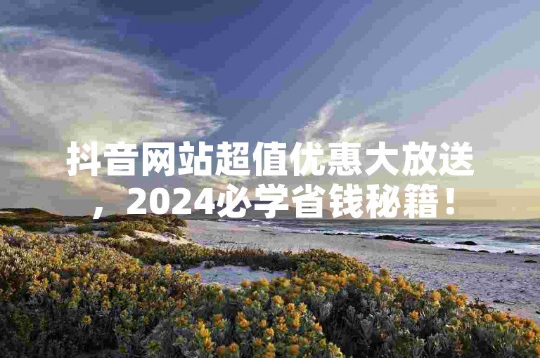 抖音网站超值优惠大放送，2024必学省钱秘籍！