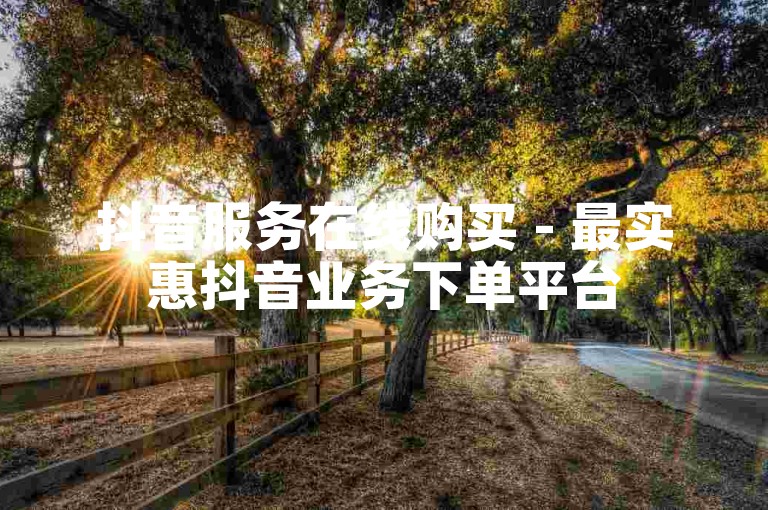 抖音服务在线购买 - 最实惠抖音业务下单平台