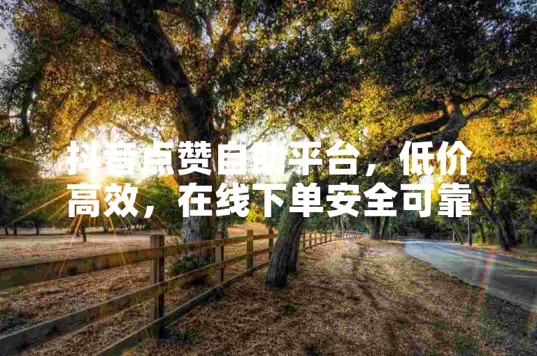 抖音点赞自助平台，低价高效，在线下单安全可靠。