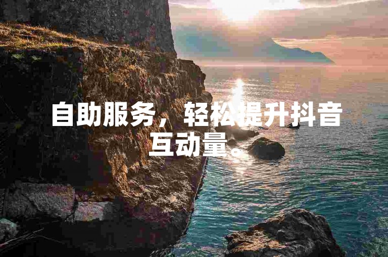 自助服务，轻松提升抖音互动量。