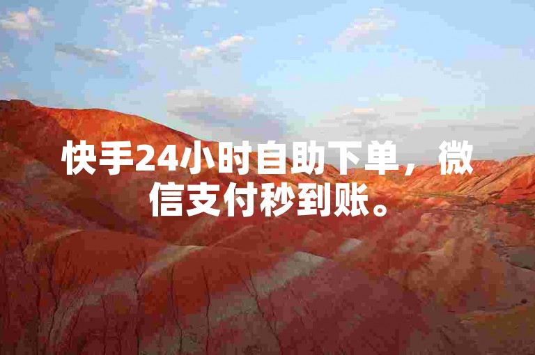 快手24小时自助下单，微信支付秒到账。