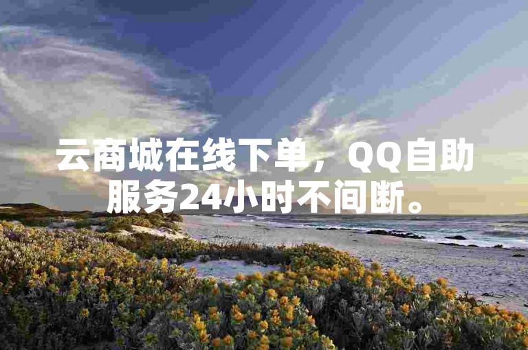 云商城在线下单，QQ自助服务24小时不间断。
