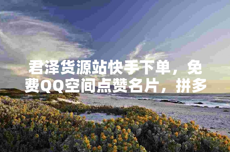 君泽货源站快手下单，免费QQ空间点赞名片，拼多多助力网站优惠多。