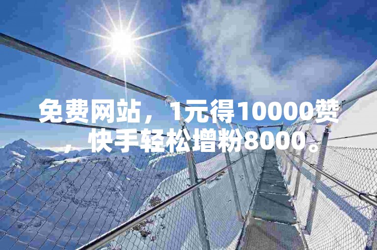 免费网站，1元得10000赞，快手轻松增粉8000。