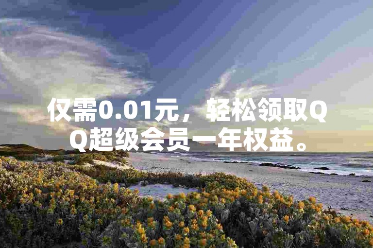仅需0.01元，轻松领取QQ超级会员一年权益。