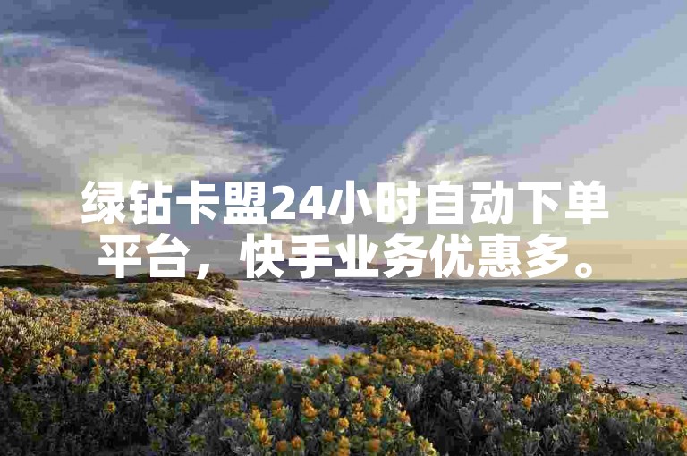 绿钻卡盟24小时自动下单平台，快手业务优惠多。