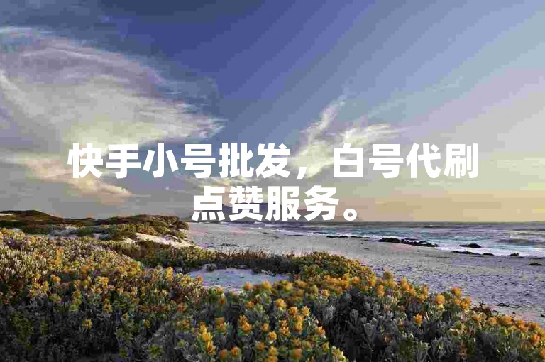 快手小号批发，白号代刷点赞服务。