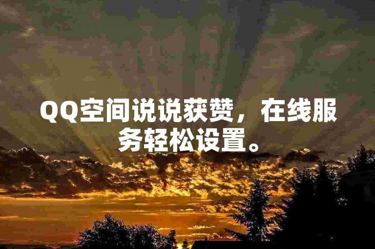 QQ空间说说获赞，在线服务轻松设置。