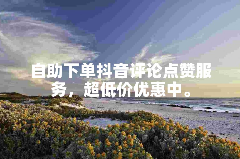自助下单抖音评论点赞服务，超低价优惠中。
