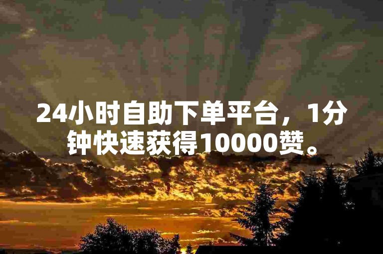 24小时自助下单平台，1分钟快速获得10000赞。