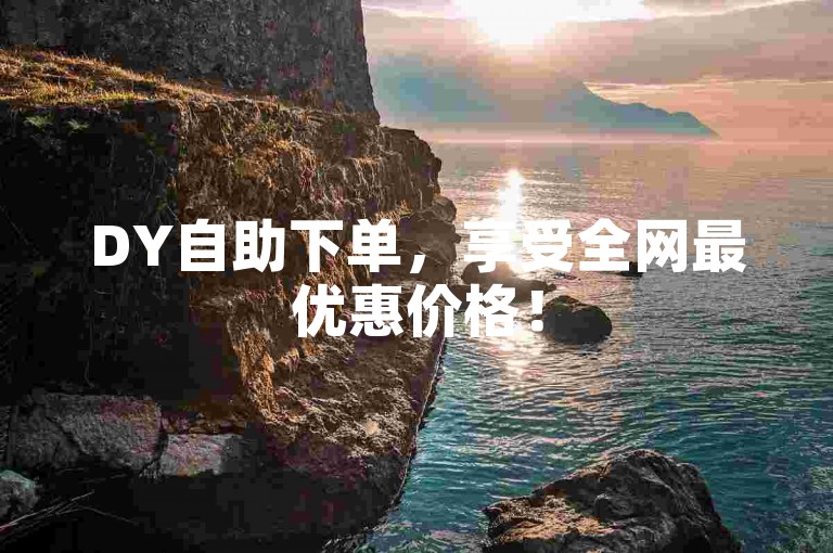DY自助下单，享受全网最优惠价格！