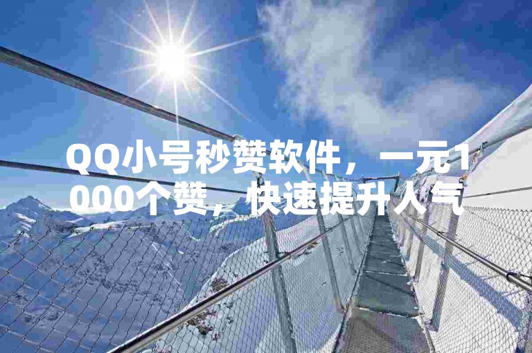 QQ小号秒赞软件，一元1000个赞，快速提升人气。