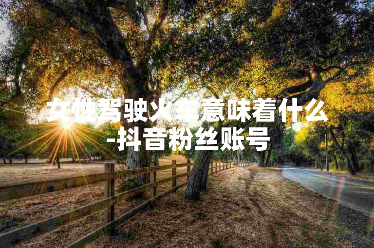 女性驾驶火车意味着什么-抖音粉丝账号