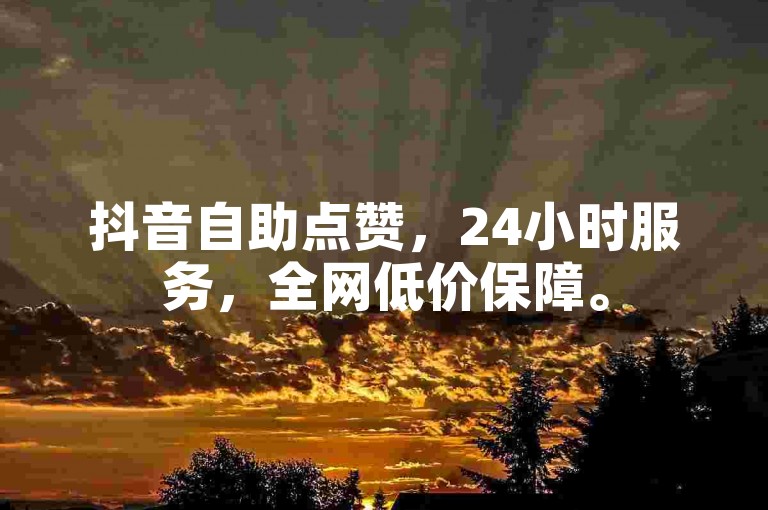 抖音自助点赞，24小时服务，全网低价保障。