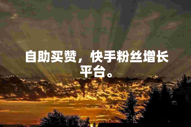 自助买赞，快手粉丝增长平台。