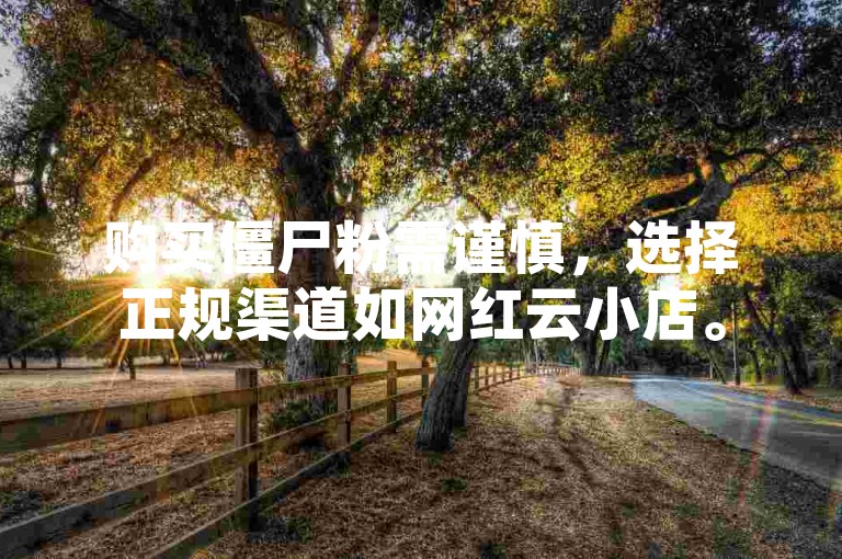购买僵尸粉需谨慎，选择正规渠道如网红云小店。
