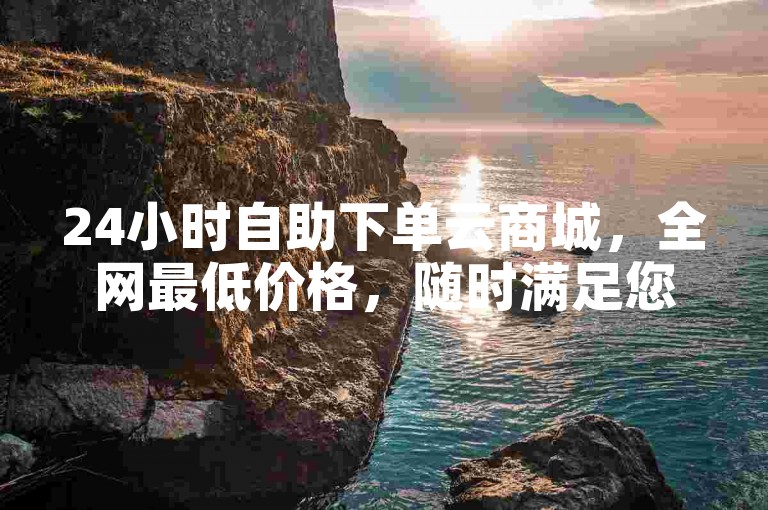 24小时自助下单云商城，全网最低价格，随时满足您的需求。