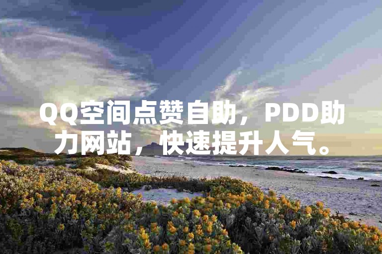 QQ空间点赞自助，PDD助力网站，快速提升人气。