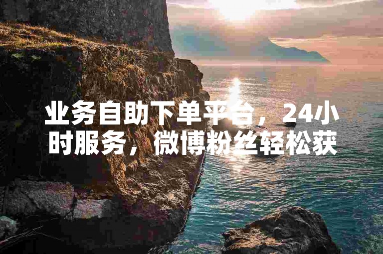 业务自助下单平台，24小时服务，微博粉丝轻松获取。