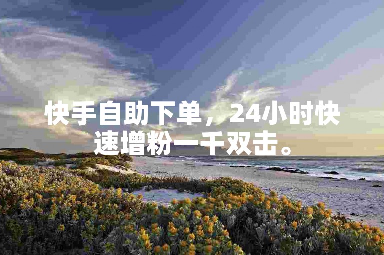 快手自助下单，24小时快速增粉一千双击。