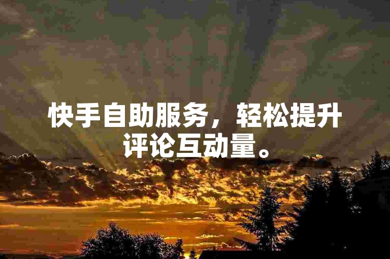 快手自助服务，轻松提升评论互动量。