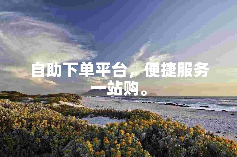自助下单平台，便捷服务一站购。
